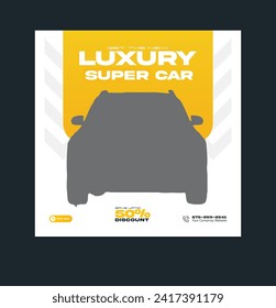 Car rent and sale automotive social media post banner or instagram post template