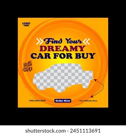 car rent or sale post design  and social media Instagram banner template