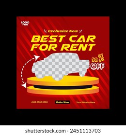 car rent or sale post design  and social media Instagram banner template