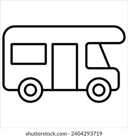 Icono de la línea delgada mínima simple para el alquiler y el automóvil