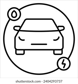 Car and rent simple minimal thin line icon