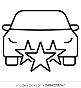 Car and rent simple minimal thin line icon