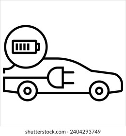 Car and rent simple minimal thin line icon
