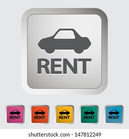 Car for rent. Single icon. Vector illustration.