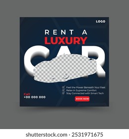 Car rent social media post design template 