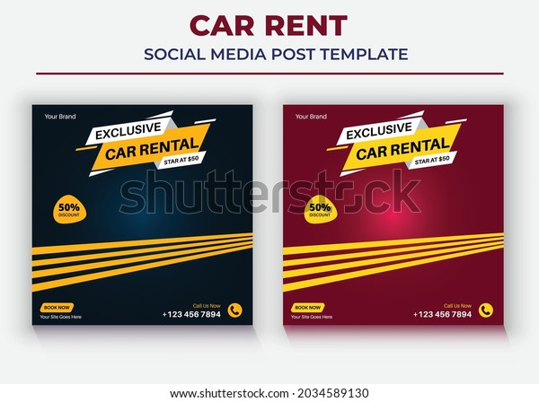 Car Rent Social Media post
Template, Exclusive Car Rental Social Media, auto motive social
media post
