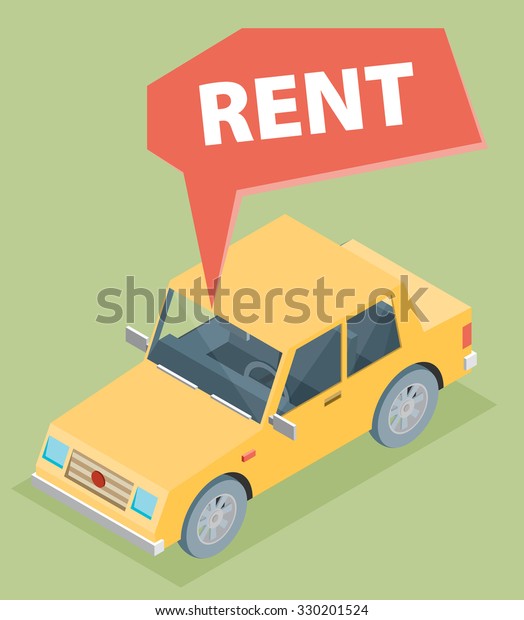 Car for rent. Vector\
illustration.