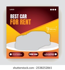 Car rental and Automotive social media banner or Instagram post template