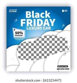 Car rental and Automotive social media banner or Instagram post template