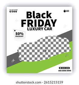 Car rental and Automotive social media banner or Instagram post template