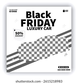Car rental and Automotive social media banner or Instagram post template