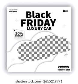 Car rental and Automotive social media banner or Instagram post template