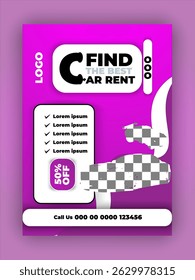 Car rental and Automotive social media banner or Instagram post template