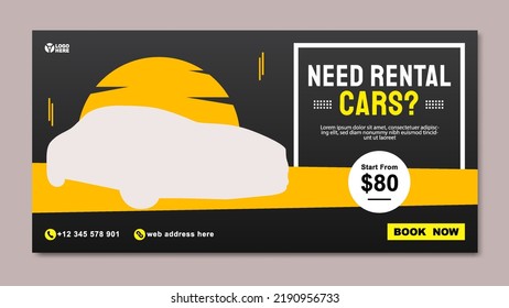 Car Rental Banner Modern Web Banner Template