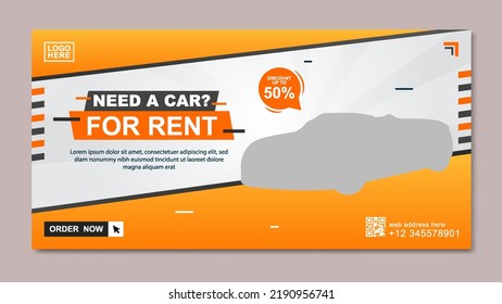 Car Rental Banner Modern Web Banner Template