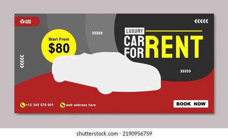 Car Rental Banner Modern Web Banner Template