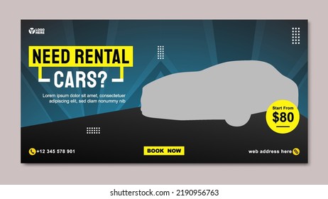 Car Rental Banner Modern Web Banner Template