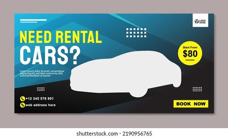 Car Rental Banner Modern Web Banner Template