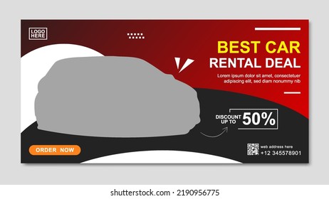 Car Rental Banner Modern Web Banner Template