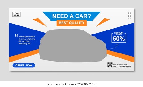 Car Rental Banner Modern Web Banner Template