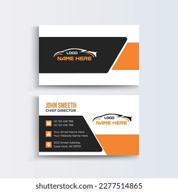 Car Rental Business cards and Modern Creative and Clean template. Car Rental Business Card layout design, Company Business Card Design, Visiting Card, Personal Card Design