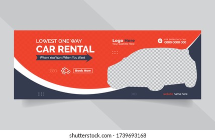 Car Rental Business Flyer , Banner, Cover, Leaflet, Social Media Post And Story Vector Template.