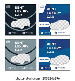 Car Rental Business Social Media Banner Templates