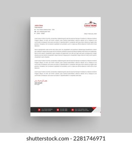 Car rental corporate modern letterhead design template. creative modern letter head design template for your project. Car Company letterhead, Business letterhead design. Simple and clean print ready 