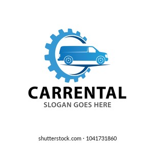 car rental dealer service vector logo design template