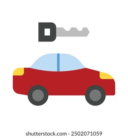 Car Rental Flat Icon Design For Personal nad Commercial Use