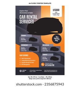 Car Rental Flyer Template Design