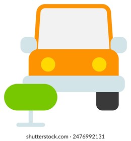 Car rental icon with flat style. Suitable for website design, logo, app and UI. Based on the size of the icon in general, so it can be reduced.