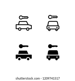 Car Rental Icon Logo Vector Symbol. Key Icon