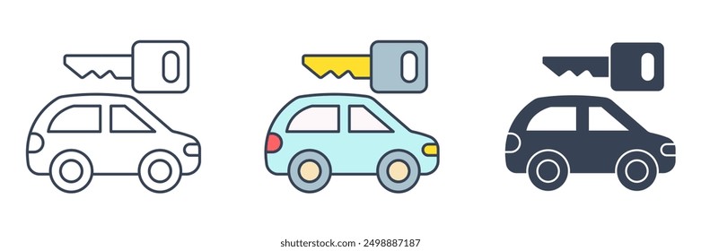 Car rental icon symbol vector illustration isolated on white background