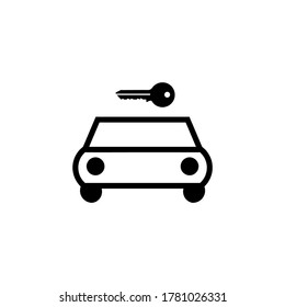 plantilla de logotipo de ilustración de vector de icono de alquiler de coches