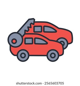 Car rental icon. vector.Editable stroke.linear style sign for use web design,logo.Symbol illustration.