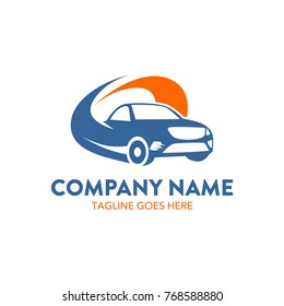 car rental logo template. vector. editable