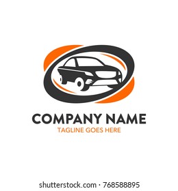 car rental logo template. vector. editable