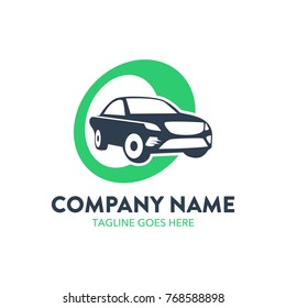 car rental logo template. vector. editable
