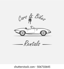 car rental logo. wash car. Auto 