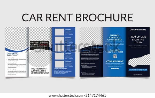 Car rental minimal\
brochure template