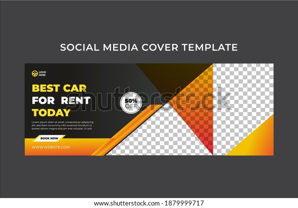 Car\
rental promotion social media cover banner\
template