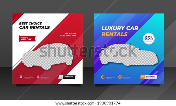 Car\
rental promotion social media post banner\
template.