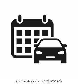 Car rental, reservation vector icon