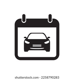 Car rental, reservation vector icon