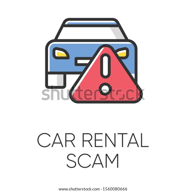 Car Rental Scam Color Icon Low Stock Vector Royalty Free 1560080666