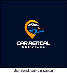 Car Rental Service Logo Idea Vector Design