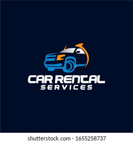 Car Rental Service Logo Idea Vector Design