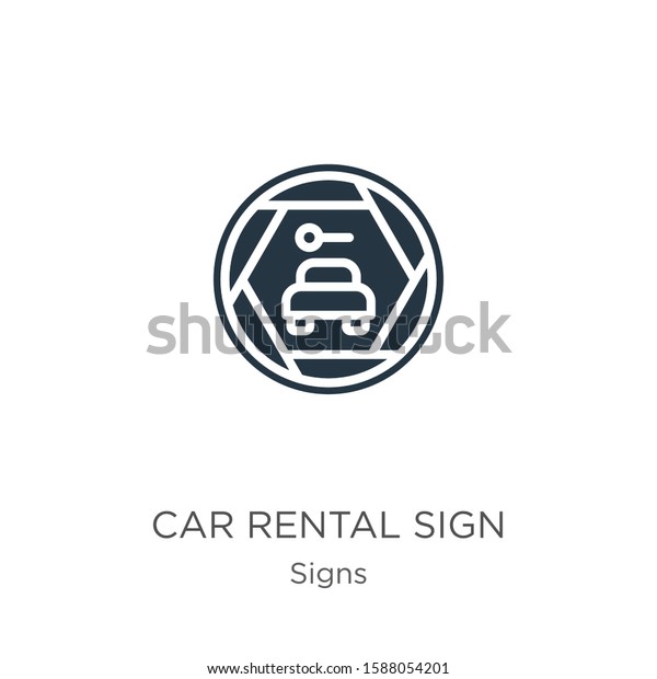 Car rental sign icon vector. Trendy flat car rental\
sign icon from signs collection isolated on white background.\
Vector illustration can be used for web and mobile graphic design,\
logo, eps10