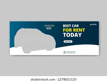 Car rental social media banner and cover design